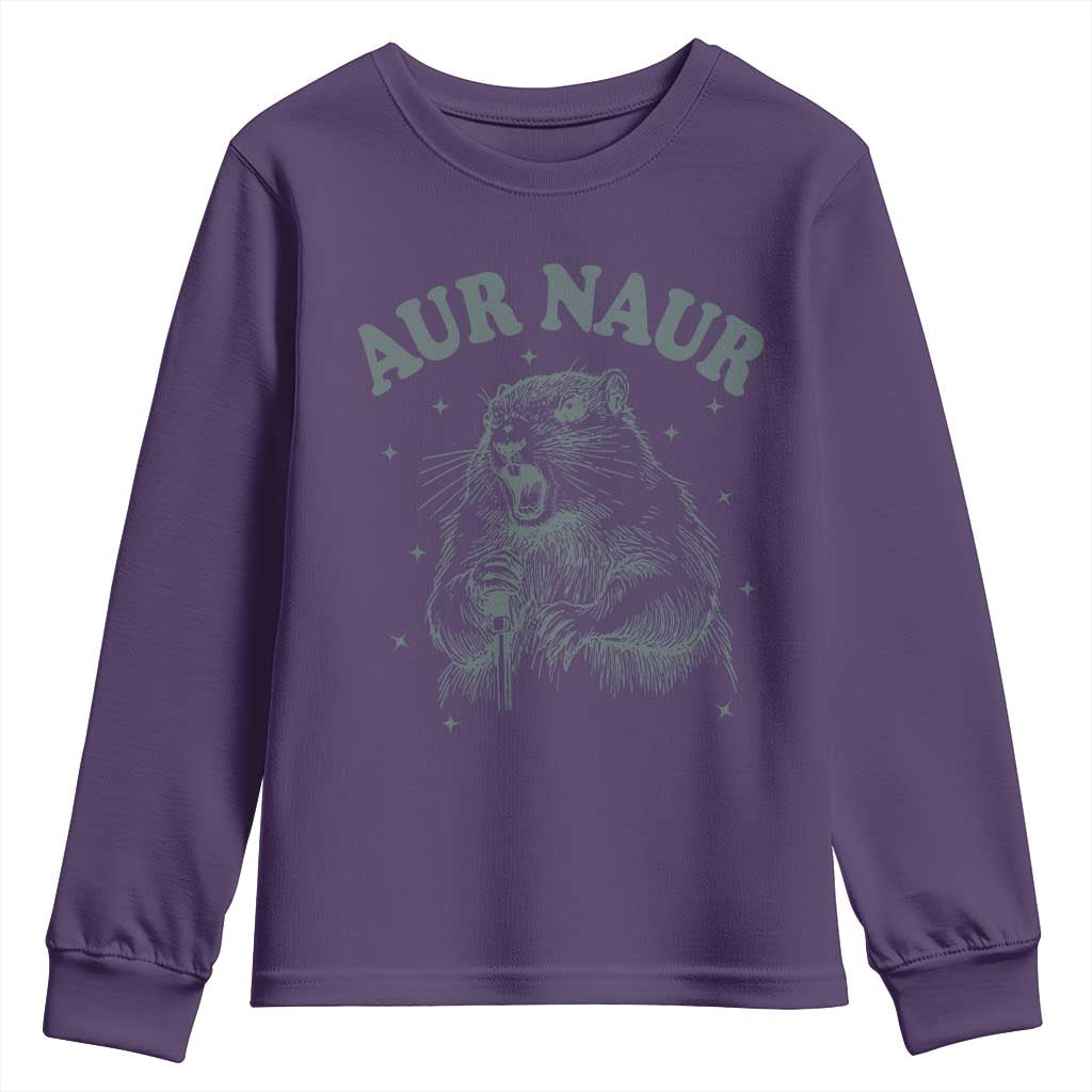 Aur Naur Raccoon St Patricks Day Youth Sweatshirt Funny Sarcastic Oh No Australian Accent