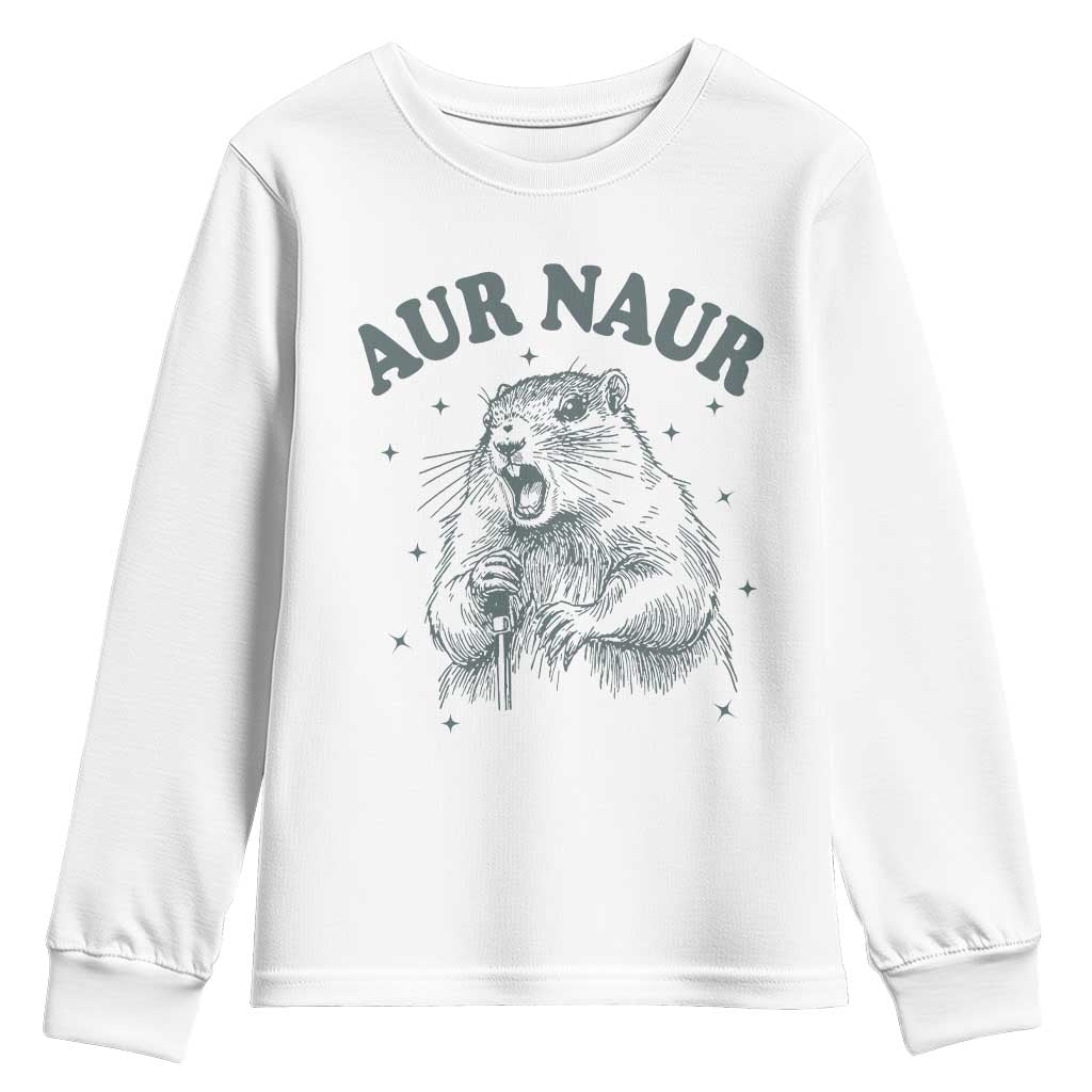 Aur Naur Raccoon St Patricks Day Youth Sweatshirt Funny Sarcastic Oh No Australian Accent