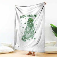 Aur Naur Cowboy Raccoon Meme Throw Blanket Funny Sarcastic Oh No Australian Accent