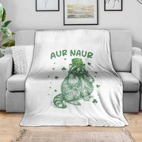 Aur Naur Cowboy Raccoon Meme Throw Blanket Funny Sarcastic Oh No Australian Accent