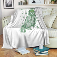 Aur Naur Cowboy Raccoon Meme Throw Blanket Funny Sarcastic Oh No Australian Accent