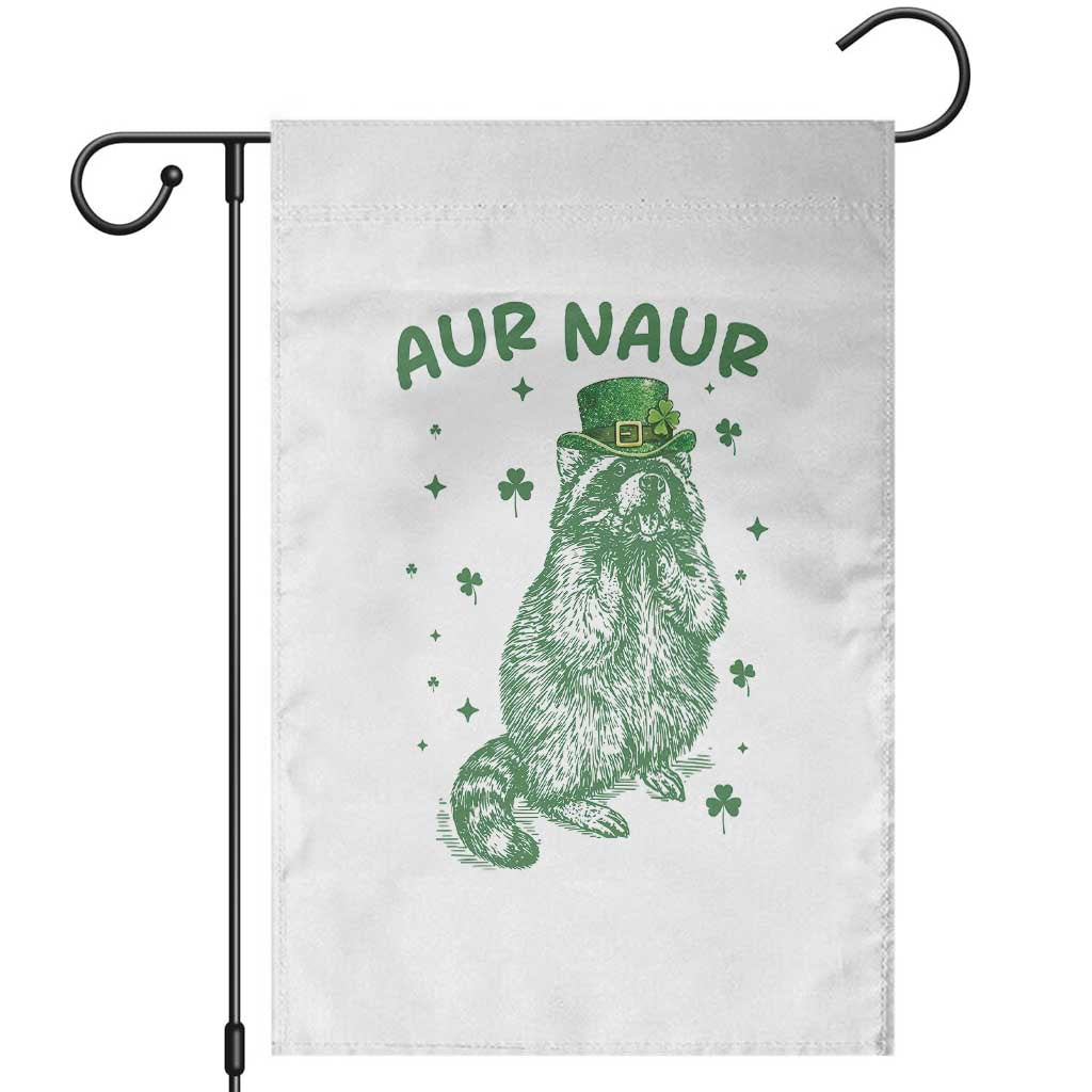 Aur Naur Cowboy Raccoon Meme Garden Flag Funny Sarcastic Oh No Australian Accent