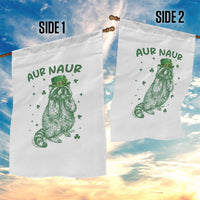 Aur Naur Cowboy Raccoon Meme Garden Flag Funny Sarcastic Oh No Australian Accent