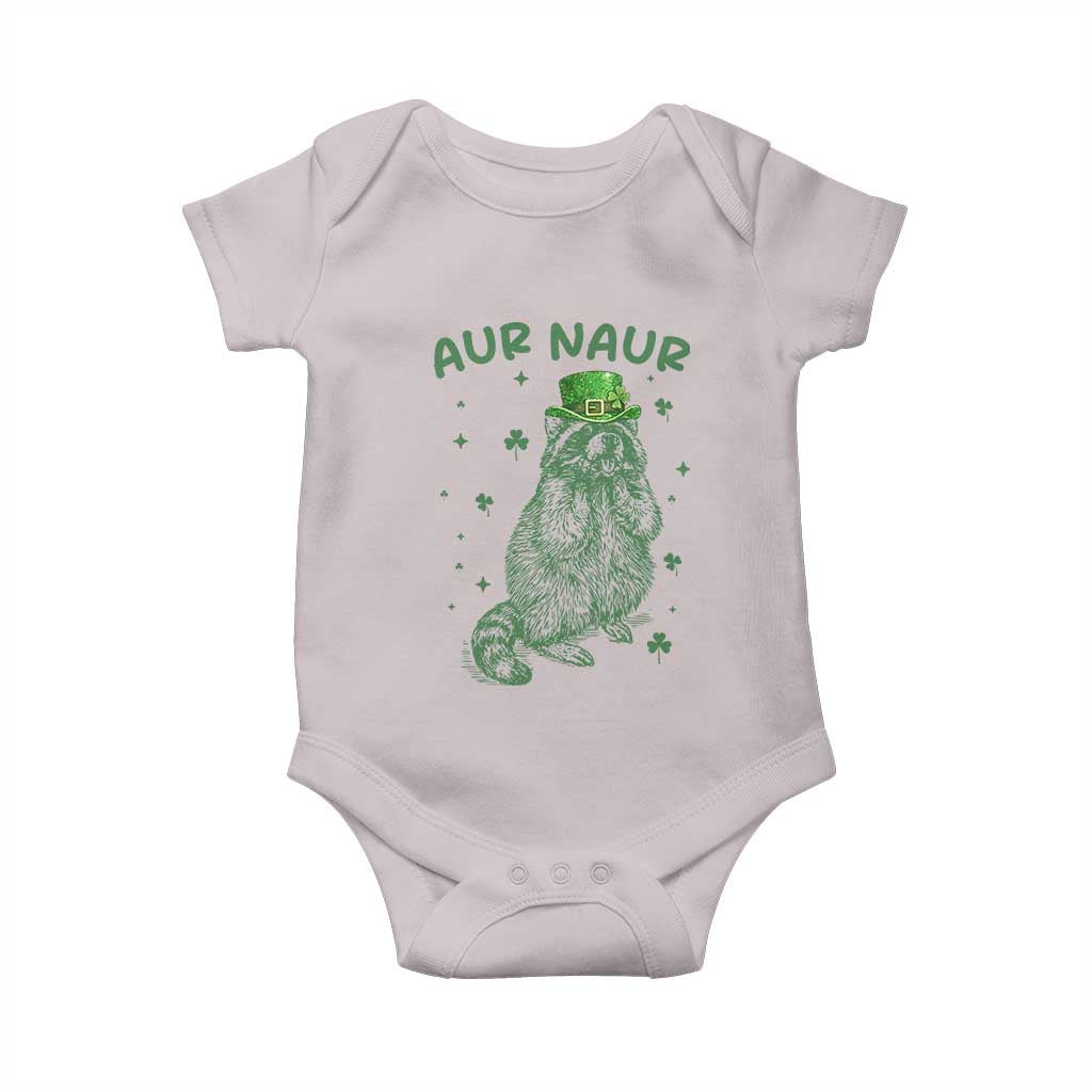 Aur Naur Cowboy Raccoon Meme Baby Onesie Funny Sarcastic Oh No Australian Accent