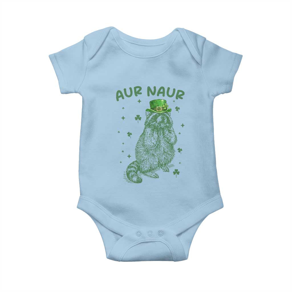 Aur Naur Cowboy Raccoon Meme Baby Onesie Funny Sarcastic Oh No Australian Accent
