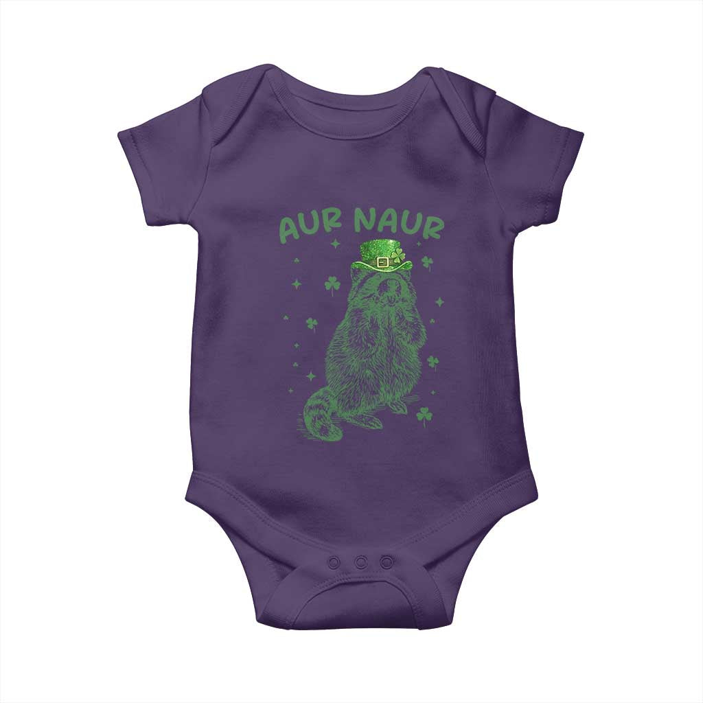 Aur Naur Cowboy Raccoon Meme Baby Onesie Funny Sarcastic Oh No Australian Accent