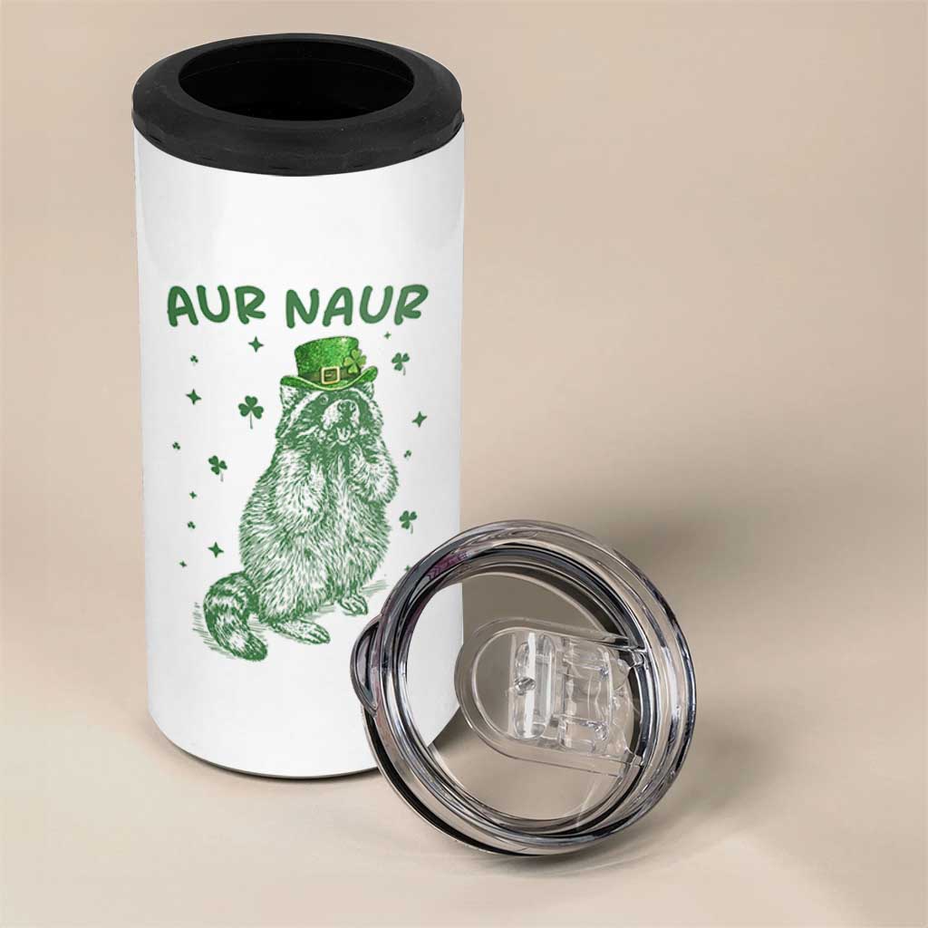 Aur Naur Cowboy Raccoon Meme 4 in 1 Can Cooler Tumbler Funny Sarcastic Oh No Australian Accent