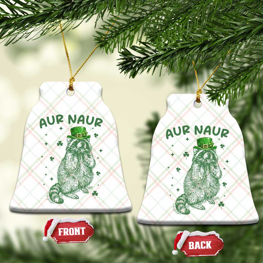Aur Naur Cowboy Raccoon Meme Ceramic Ornament Funny Sarcastic Oh No Australian Accent
