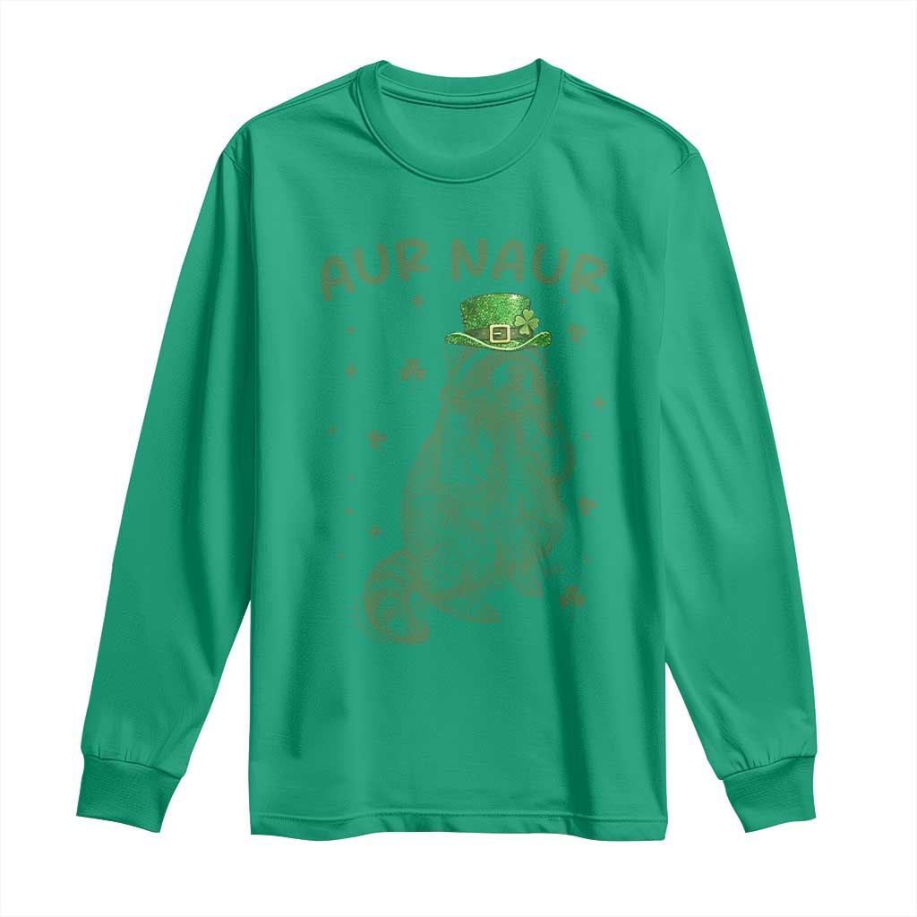 Aur Naur Cowboy Raccoon Meme Long Sleeve Shirt Funny Sarcastic Oh No Australian Accent