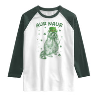 Aur Naur Cowboy Raccoon Meme Raglan Shirt Funny Sarcastic Oh No Australian Accent