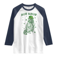Aur Naur Cowboy Raccoon Meme Raglan Shirt Funny Sarcastic Oh No Australian Accent