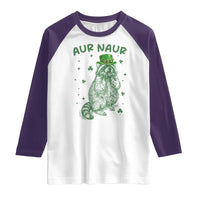 Aur Naur Cowboy Raccoon Meme Raglan Shirt Funny Sarcastic Oh No Australian Accent