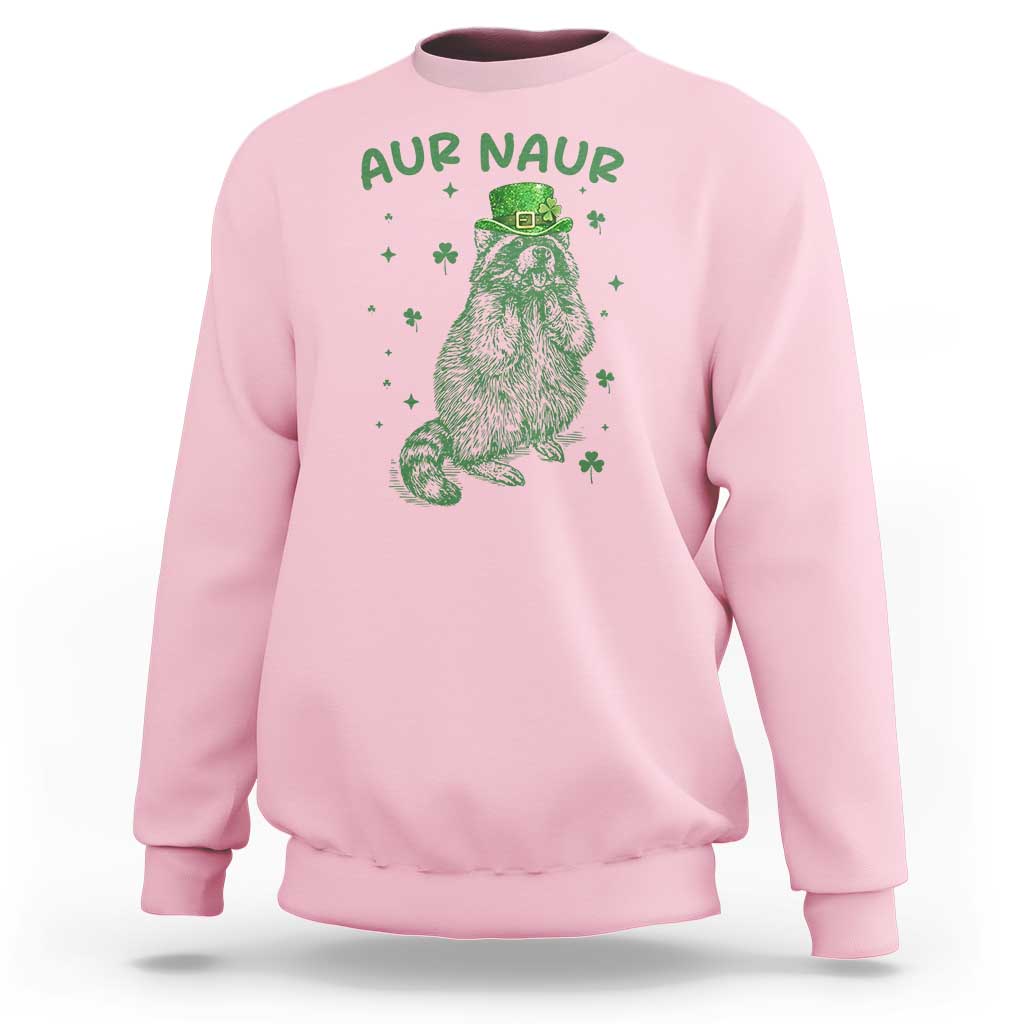 Aur Naur Cowboy Raccoon Meme Sweatshirt Funny Sarcastic Oh No Australian Accent