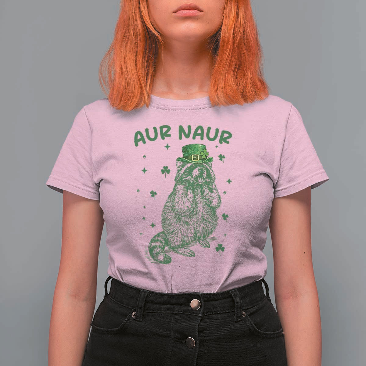 Aur Naur Cowboy Raccoon Meme T Shirt For Women Funny Sarcastic Oh No Australian Accent