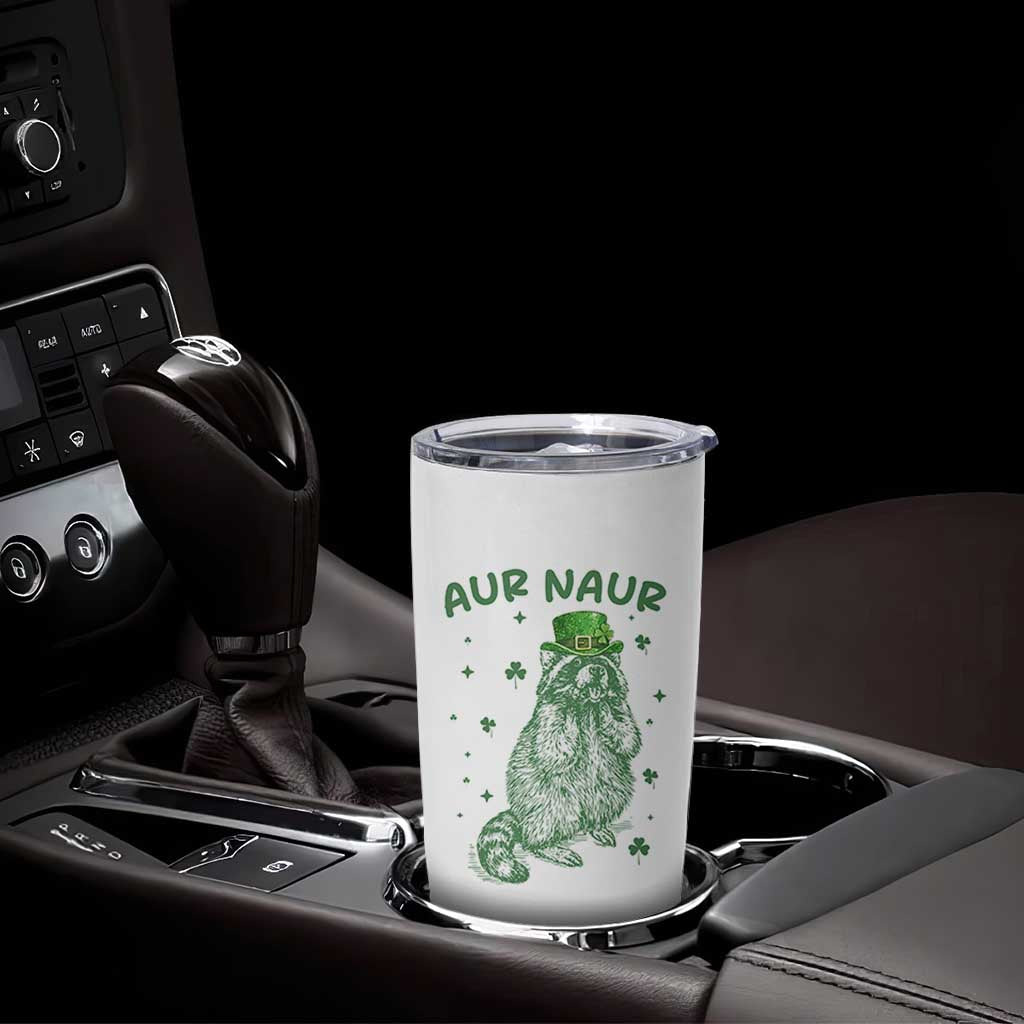 Aur Naur Cowboy Raccoon Meme Tumbler Cup Funny Sarcastic Oh No Australian Accent