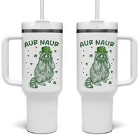 Aur Naur Cowboy Raccoon Meme Tumbler With Handle Funny Sarcastic Oh No Australian Accent