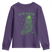 Aur Naur Cowboy Raccoon Meme Youth Sweatshirt Funny Sarcastic Oh No Australian Accent