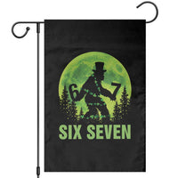 Funny Bigfoot St Patricks Day Garden Flag Sasquatch Hiding Moon Forest Meme