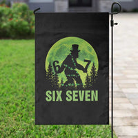 Funny Bigfoot St Patricks Day Garden Flag Sasquatch Hiding Moon Forest Meme