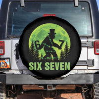 Funny Bigfoot St Patricks Day Spare Tire Cover Sasquatch Hiding Moon Forest Meme