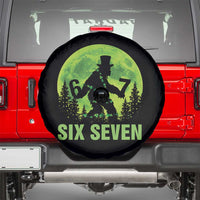 Funny Bigfoot St Patricks Day Spare Tire Cover Sasquatch Hiding Moon Forest Meme