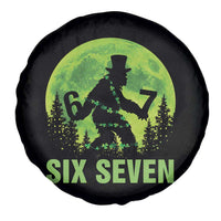 Funny Bigfoot St Patricks Day Spare Tire Cover Sasquatch Hiding Moon Forest Meme