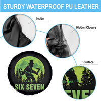 Funny Bigfoot St Patricks Day Spare Tire Cover Sasquatch Hiding Moon Forest Meme