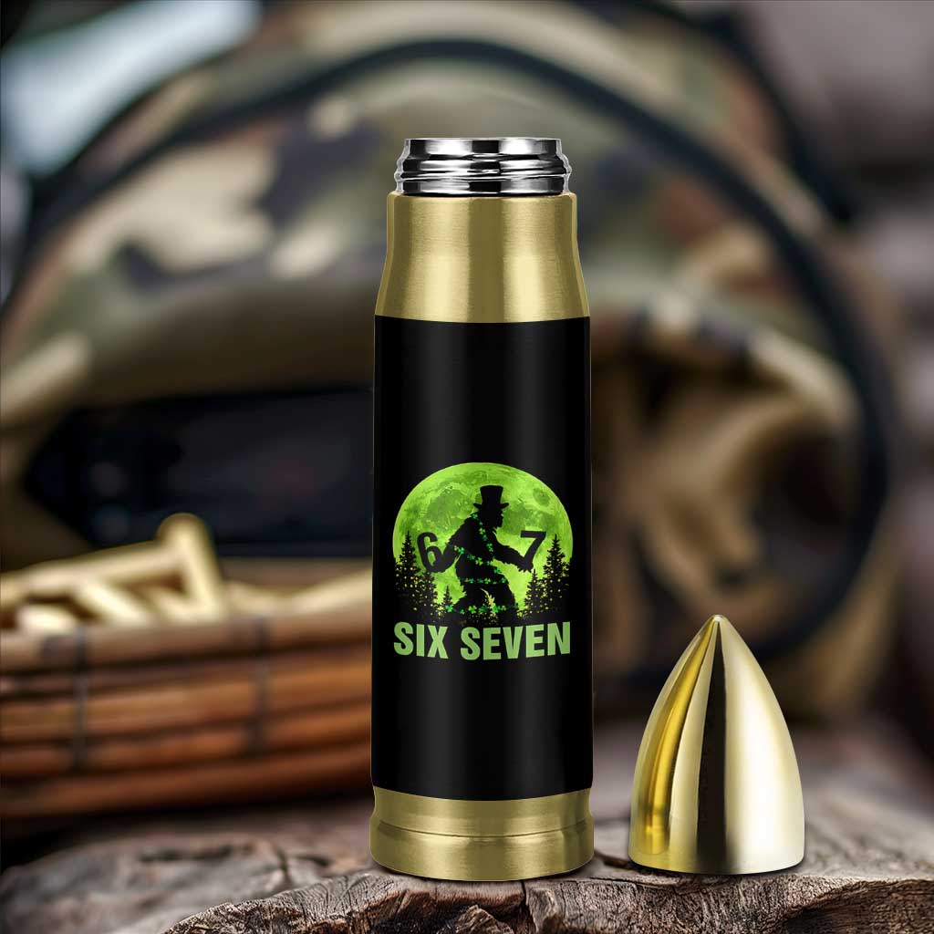 Funny Bigfoot St Patricks Day Bullet Tumbler Sasquatch Hiding Moon Forest Meme