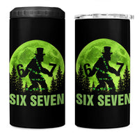 Funny Bigfoot St Patricks Day 4 in 1 Can Cooler Tumbler Sasquatch Hiding Moon Forest Meme