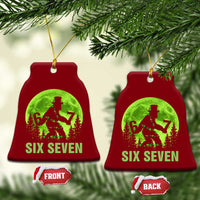 Funny Bigfoot St Patricks Day Ceramic Ornament Sasquatch Hiding Moon Forest Meme