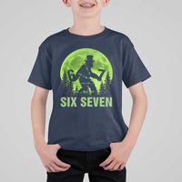 Funny Bigfoot St Patricks Day T Shirt For Kid Sasquatch Hiding Moon Forest Meme