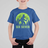 Funny Bigfoot St Patricks Day T Shirt For Kid Sasquatch Hiding Moon Forest Meme