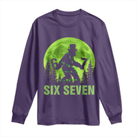 Funny Bigfoot St Patricks Day Long Sleeve Shirt Sasquatch Hiding Moon Forest Meme