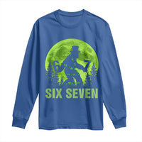 Funny Bigfoot St Patricks Day Long Sleeve Shirt Sasquatch Hiding Moon Forest Meme