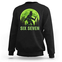 Funny Bigfoot St Patricks Day Sweatshirt Sasquatch Hiding Moon Forest Meme