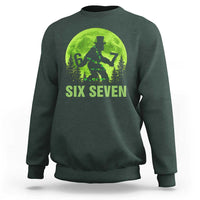 Funny Bigfoot St Patricks Day Sweatshirt Sasquatch Hiding Moon Forest Meme