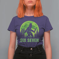 Funny Bigfoot St Patricks Day T Shirt For Women Sasquatch Hiding Moon Forest Meme