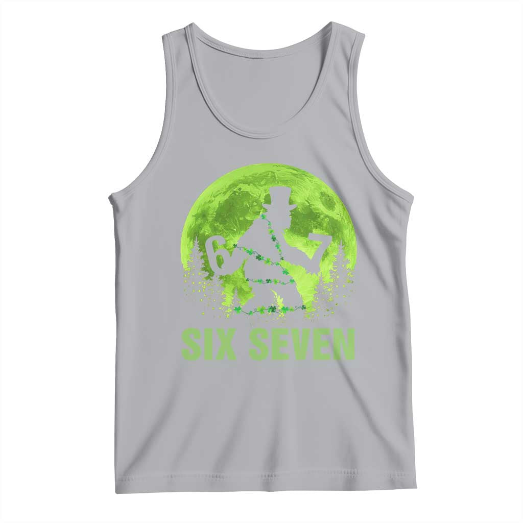 Funny Bigfoot St Patricks Day Tank Top Sasquatch Hiding Moon Forest Meme