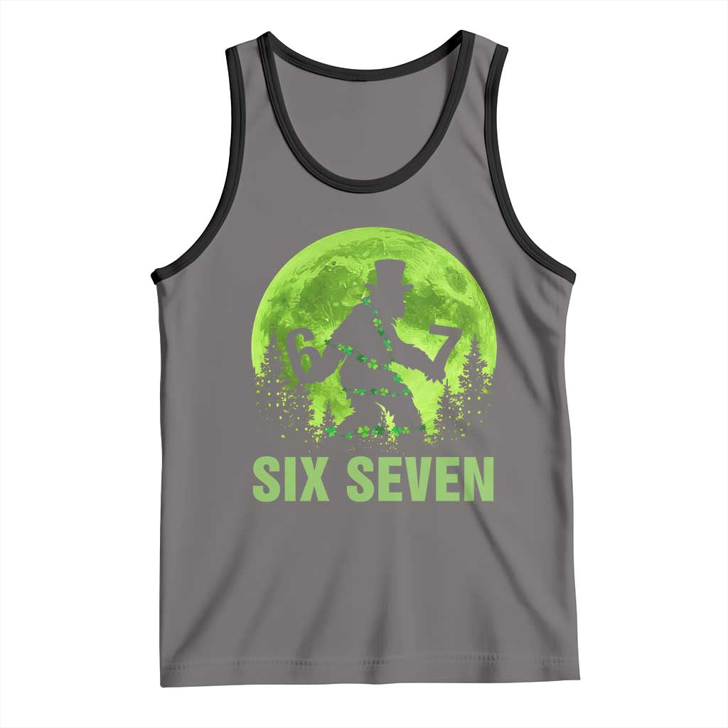 Funny Bigfoot St Patricks Day Tank Top Sasquatch Hiding Moon Forest Meme