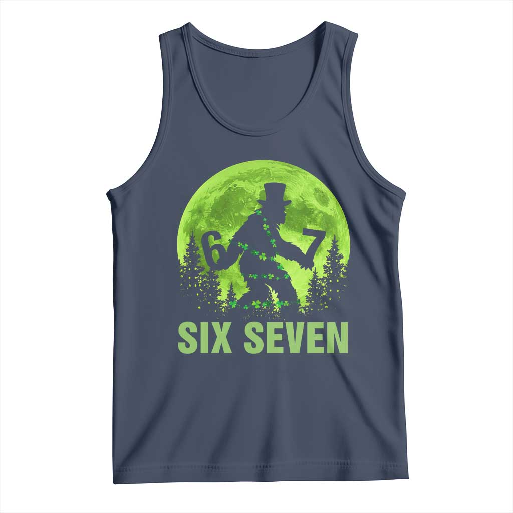 Funny Bigfoot St Patricks Day Tank Top Sasquatch Hiding Moon Forest Meme