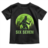 Funny Bigfoot St Patricks Day Toddler T Shirt Sasquatch Hiding Moon Forest Meme