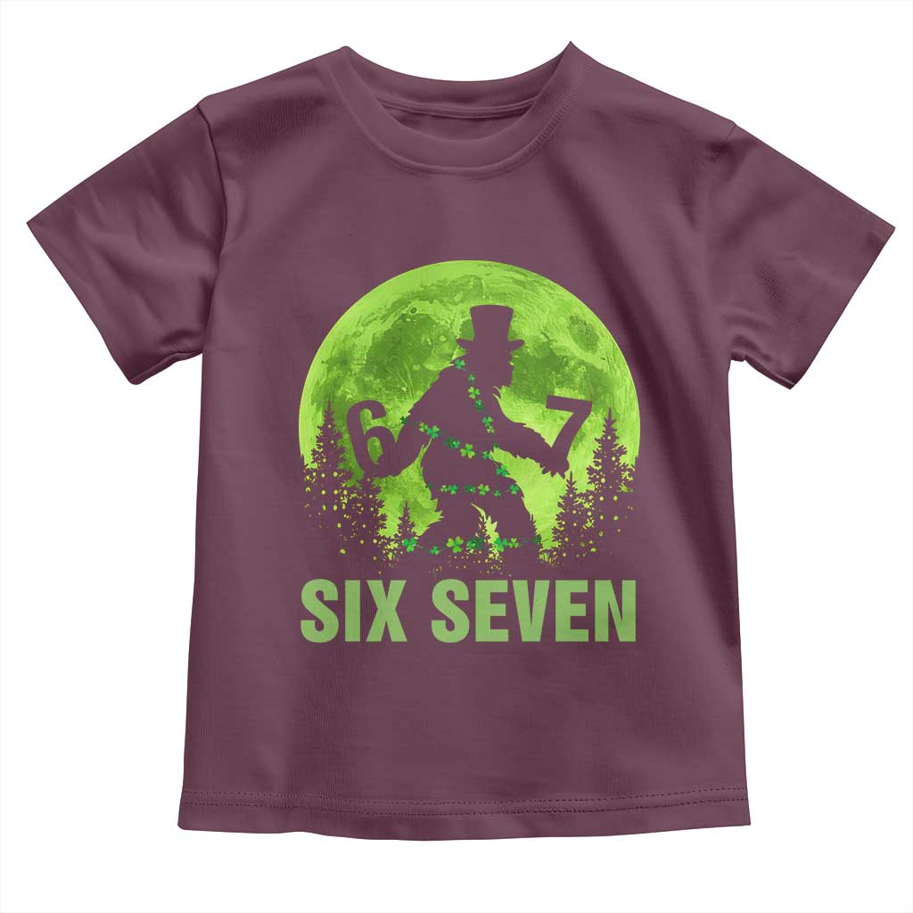 Funny Bigfoot St Patricks Day Toddler T Shirt Sasquatch Hiding Moon Forest Meme