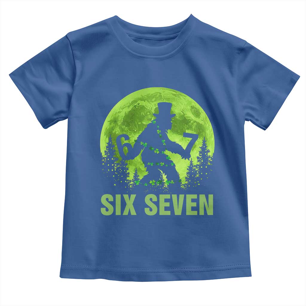 Funny Bigfoot St Patricks Day Toddler T Shirt Sasquatch Hiding Moon Forest Meme