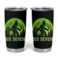 Funny Bigfoot St Patricks Day Tumbler Cup Sasquatch Hiding Moon Forest Meme