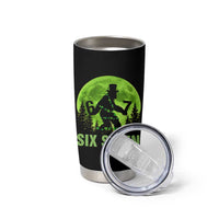 Funny Bigfoot St Patricks Day Tumbler Cup Sasquatch Hiding Moon Forest Meme