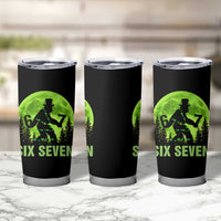 Funny Bigfoot St Patricks Day Tumbler Cup Sasquatch Hiding Moon Forest Meme