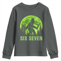 Funny Bigfoot St Patricks Day Youth Sweatshirt Sasquatch Hiding Moon Forest Meme