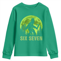 Funny Bigfoot St Patricks Day Youth Sweatshirt Sasquatch Hiding Moon Forest Meme