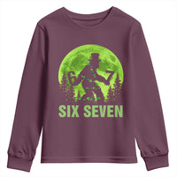 Funny Bigfoot St Patricks Day Youth Sweatshirt Sasquatch Hiding Moon Forest Meme