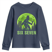 Funny Bigfoot St Patricks Day Youth Sweatshirt Sasquatch Hiding Moon Forest Meme